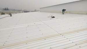 台南山上區工廠鐵皮屋屋頂防漏水處理1